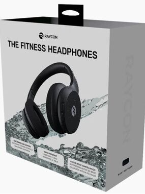 Raycon Fitness Headphones Wireless Over-Ear-Headphones, BLACK New & Sealed